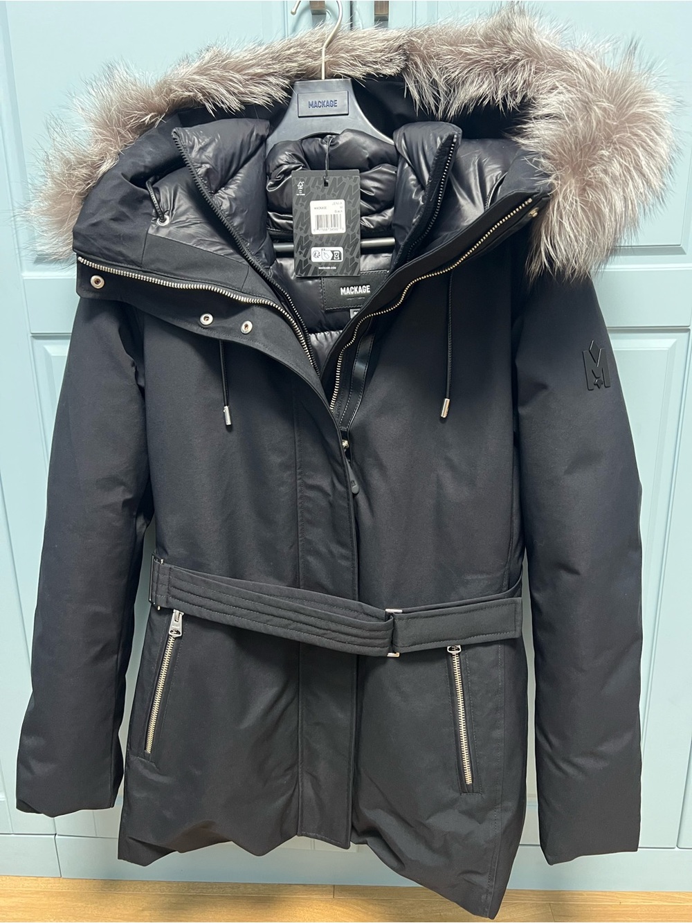 Mackage Black Down Parka – Size M